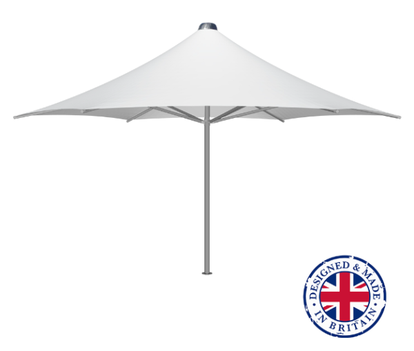 Vortex hexagonal parasol, white parasol with white background
