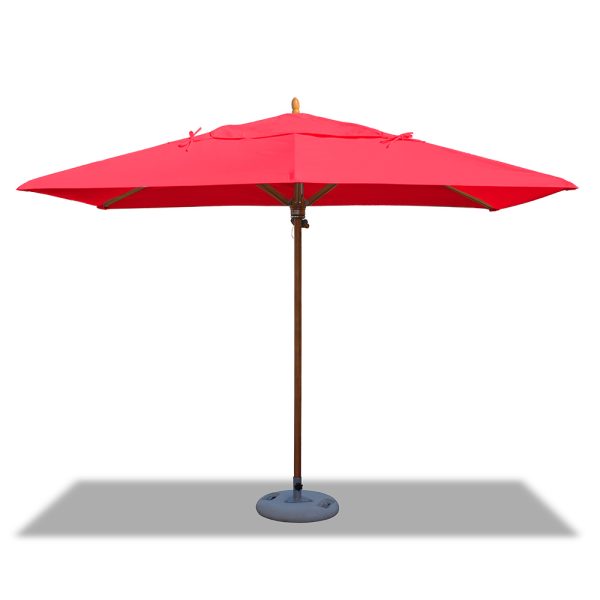 Tradewinds Classic 2m x 3m parasol rectangular version with red canvas