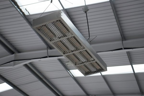 HERSCHEL POWER RANGE HEATER, IRP8 SILVER, 6.4KW, SUSPENDED FROM ROOF FACTORY 2